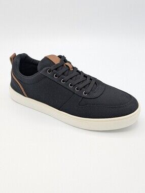 XRay Shoes Men's 11 Black Canvas Low-Top Sneakers Brown Accents LaceUp Monty